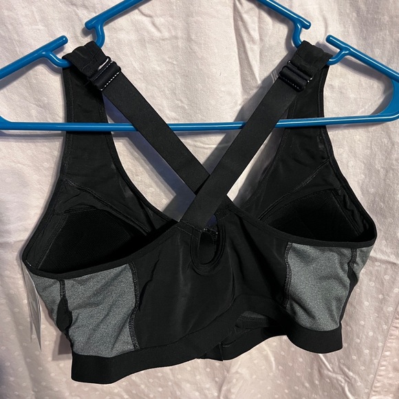 Avia Women's Black and Gray Zip-Front Sports Bra XXL (D-DD) - Picture 5 of 7